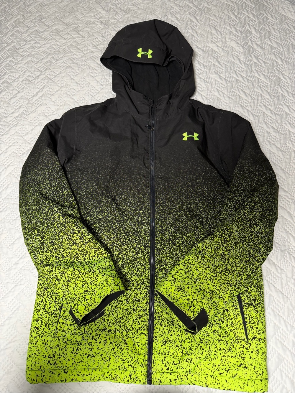 Under Armour Black/Neon Yellow Gradient Hooded Jacket